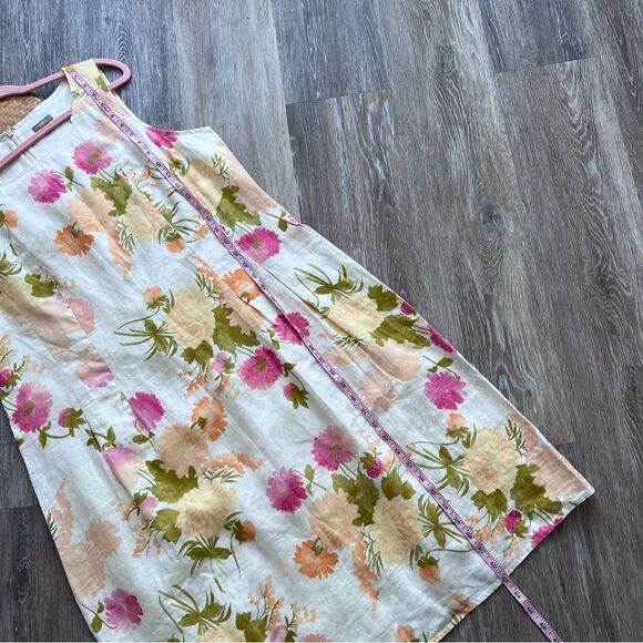 J. Jill Floral Sleeveless Dress - Pink, Green, Cream - Picture 3 of 6